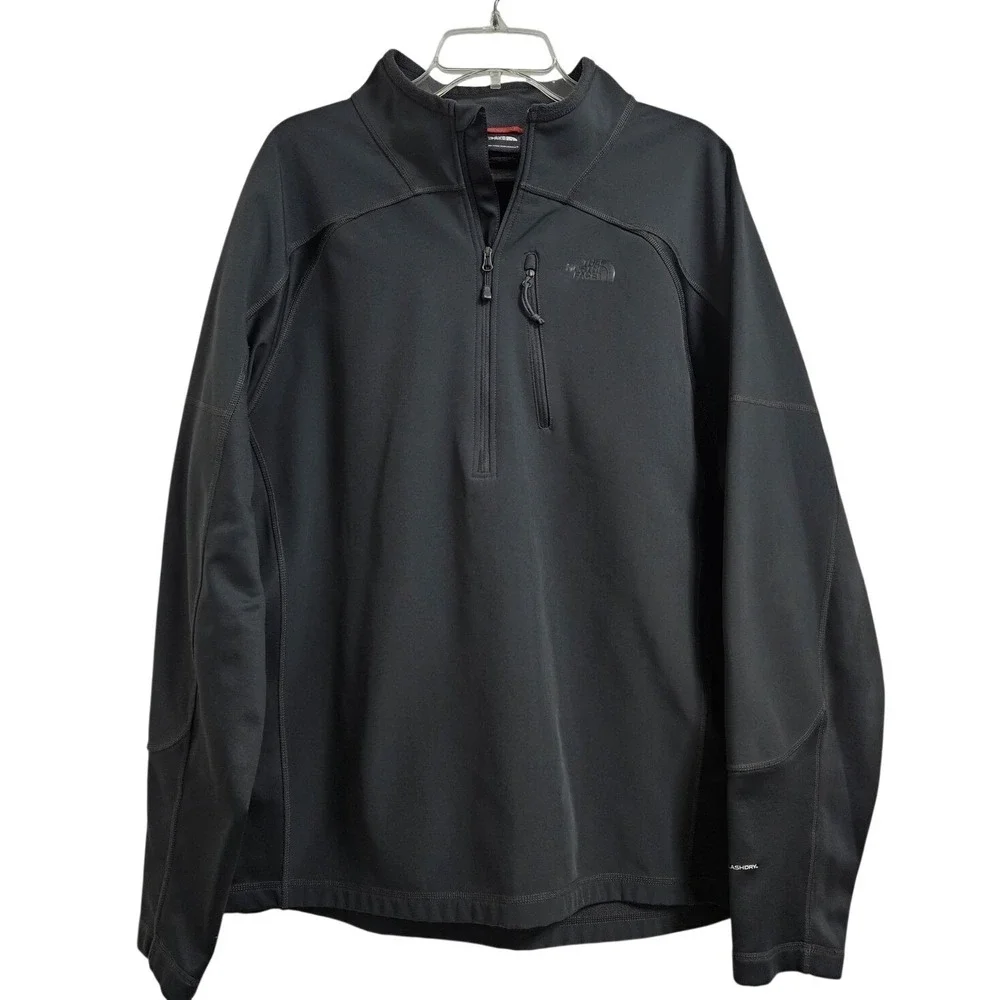 The North Face Pullover Mens XL Black FlashDry Quarter Zip Fleece Active Jacket
